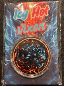 lot 95 image: 1 Ounce .999 Fine Copper Round Icy Hot Vixen