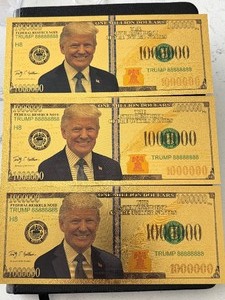 lot 74 image: 24K Gold Foil $1,000,000 Trump Notes