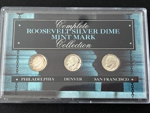 lot 109 image: Roosevelt Silver Dime Mint Mark Set