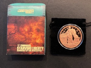 lot 120 image: 1 Ounce .999 Fine Copper Round Zombucks