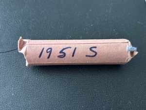 lot 188 image: 1951-S Lincoln Wheat Cent Roll