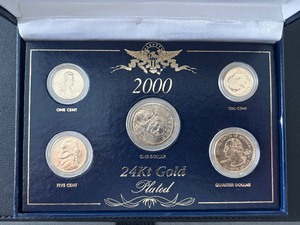 lot 189 image: 2000 Gold Plated Coin Set