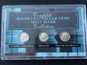 lot 191 image: Roosevelt Silver Dime Mint Mark Set