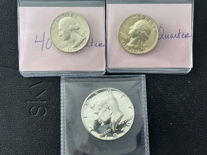 lot 133 image: 40% Silver Quarters and Half Dollar Proof