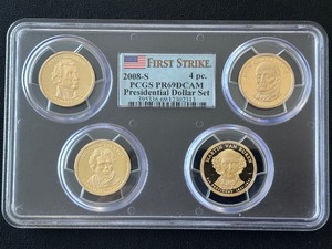 lot 17 image: 2008-S Presidential Dollar Proof Set PCGS PR69 Deep Cameo