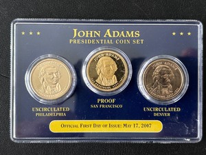 lot 80 image: John Adams Presidential Coin Set