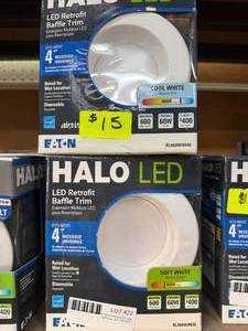 lot 22 image: 4 inch LED Recessed Lamps