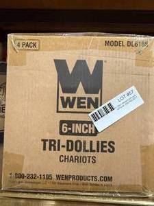 lot 57 image: WEN DL6165 6-Inch 165-Pound Capacity Furniture Moving Tri-Dolly Set (4 Pack)