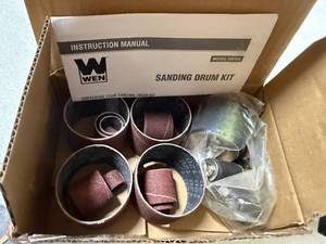 lot 63 image: WEN DS164 20-Piece Sanding Drum Kit for Drill Presses and Power Drills