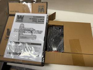 lot 64 image: WEN 61721 18-Gauge 38-Inch to 2-Inch Pneumatic Brad Nailer