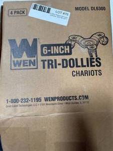 lot 76 image: WEN DL6300 6-Inch 300-Pound Capacity Furniture Moving Tri-Dolly Set (4 Pack)