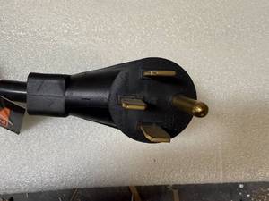 lot 77 image: WEN PC1430 50-Amp NEMA 14-50P Plug to 30-Amp NEMA TT-30R RV-Ready Extension Cord Adapter, 1 Foot