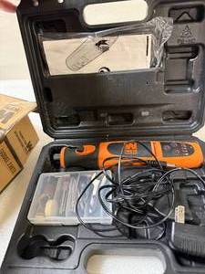 lot 82 image: WEN 23072 Variable Speed Lithium-Ion Cordless Rotary Tool Kit with 24-Piece Accessory Set, Charger, and Carrying Case