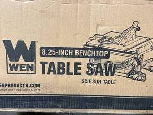 lot 111 image: WEN TT0811 11-Amp 8.25-Inch Compact Benchtop Jobsite Table Saw