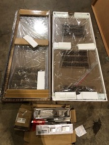 lot 17 image: GLASS BATH DOOR PANELS CUSTOMER RETURN SEE PICTURES