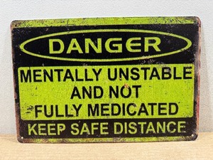 lot 168 image: Novelty Metal Sign - Danger