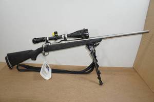 lot 1H image: Savage Model 12 .223 Rem Bolt Action Rifle - Fluted Stainless Heavy Barrel - Blazer 8-32 x 44 Scope