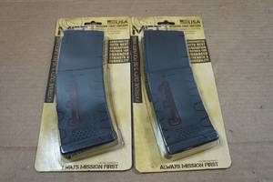 lot 104 image: 2 MFT 30 Round AR-Format Magazines - with Window
