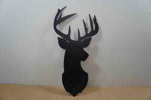 lot 163 image: Laser Cut Steel Buck Wall Dcor