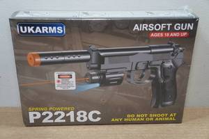 lot 174 image: UkArms P2218C Spring Powered Airsoft Gun with Laser