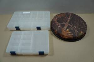 lot 227 image: 2 Tackle Boxes and Bucket Top Seat