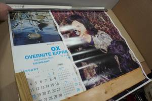 lot 288 image: Signed Phil Robertson Poster with Vintage Calendar