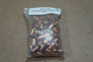 lot 302 image: 100 Remington .355 115 Gr JHP Bullets