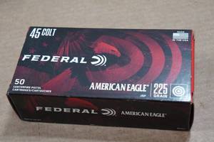 lot 318 image: 50 Federal American Eagle .45 Colt 225 Gr JSP Ammo