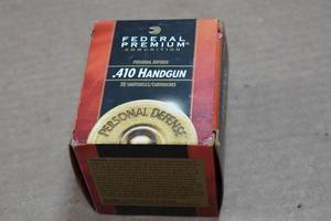 lot 331 image: 20 Federal Premium .410 Handgun 2-12 000 Buck Personal Defense Shotshells