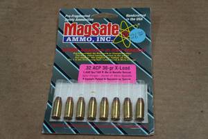 lot 339 image: 8 MagSafe .32 ACP 36 Gr X-Load Ammo