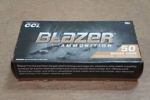 lot 349 image: 50 CCI Blazer Brass 9mm 124 Gr FMJ Ammo
