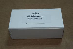 lot 355 image: 50 .44 Magnum 240 Gr Sierra FHP Ammo