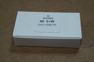 lot 360 image: 50 .40 S&W 200 Gr Sierra HP Ammo