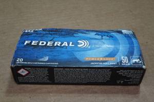 lot 369 image: 20 Federal Power Shok .222 Rem 50 Gr JSP Ammo