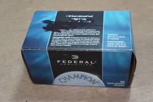 lot 386 image: 500 Federal Champion .22 LR 40 Gr Solid Ammo
