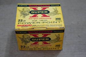 lot 388 image: 300 Winchester Super-X .22 LR 40 Gr Power Point Ammo