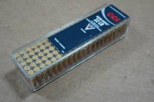 lot 389 image: 100 CCI Mini-Mag .22 LR 40 Gr Copper Plated RN Ammo