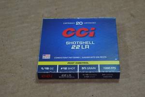 lot 390 image: 20 CCI .22 LR Shotshells