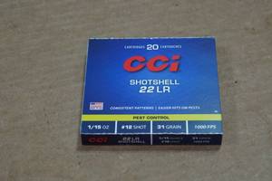 lot 391 image: 20 CCI .22 LR Shotshells