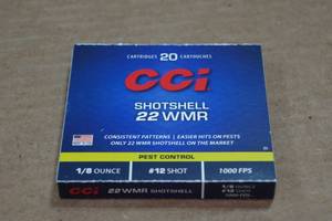 lot 393 image: 20 CCI .22 WMR Shotshells