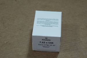 lot 396 image: 20 7.62 x 54R 174 Gr Sierra HP-BT Match Ammo