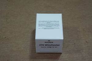 lot 411 image: 20 .270 Win 130 Gr Sierra SP-BT Ammo