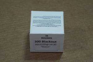 lot 413 image: 30 .300 Blackout 125 Gr Sierra HP-BT Match Ammo