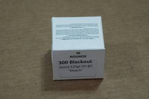 lot 414 image: 30 .300 Blackout 125 Gr Sierra HP-BT Match Ammo