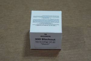 lot 416 image: 30 .300 Blackout 125 Gr Sierra HP-BT Match Ammo