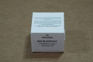 lot 420 image: 30 .300 Blackout 125 Gr Hornady Ballistic Tip Ammo
