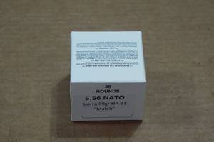 lot 421 image: 30 5.56mm 69 Gr Sierra HP-BT Match Ammo