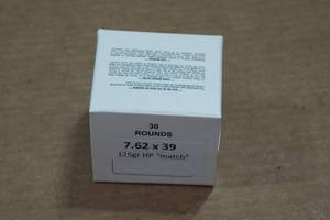 lot 425 image: 30 7.62 x 39mm 125 Gr HP Match Ammo