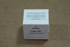 lot 426 image: 30 7.62 x 39mm 125 Gr HP Match Ammo