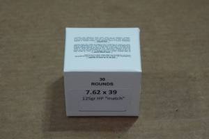 lot 427 image: 30 7.62 x 39mm 125 Gr HP Match Ammo